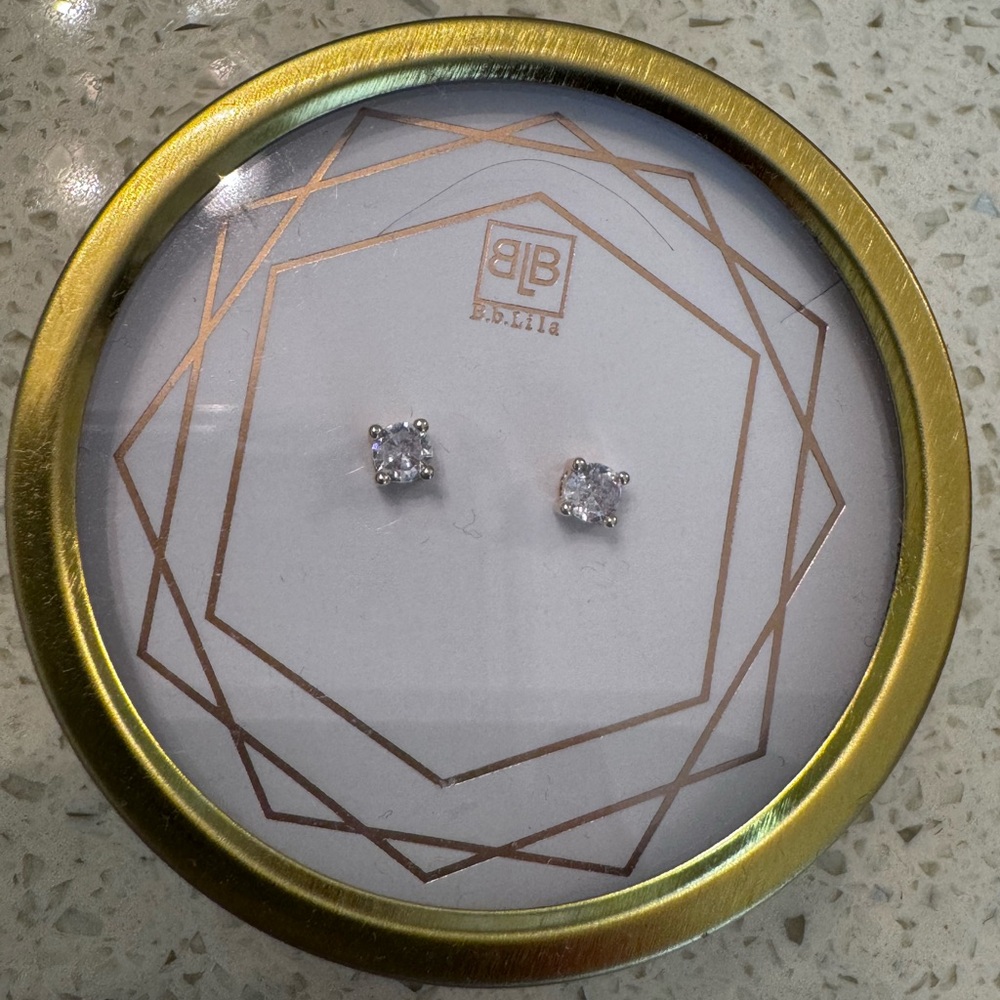 New B.B. Lila Itty Bitty Studs in Gold